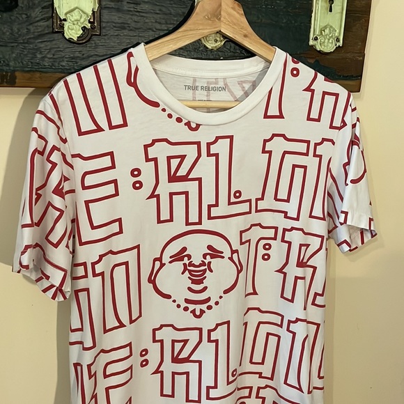 True Religion Unisex Buddha T-Shirt Size Small - Picture 4 of 13